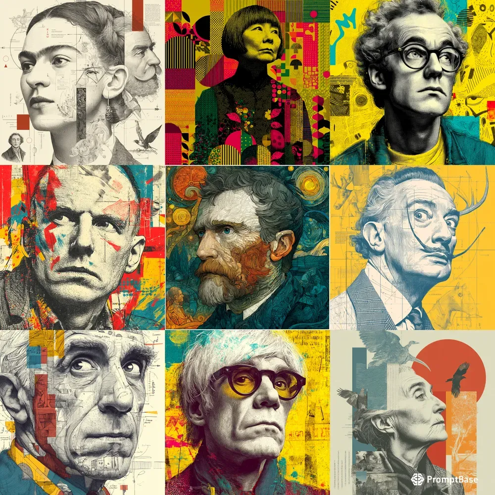 Symbolic Portraits Of Famous Artists