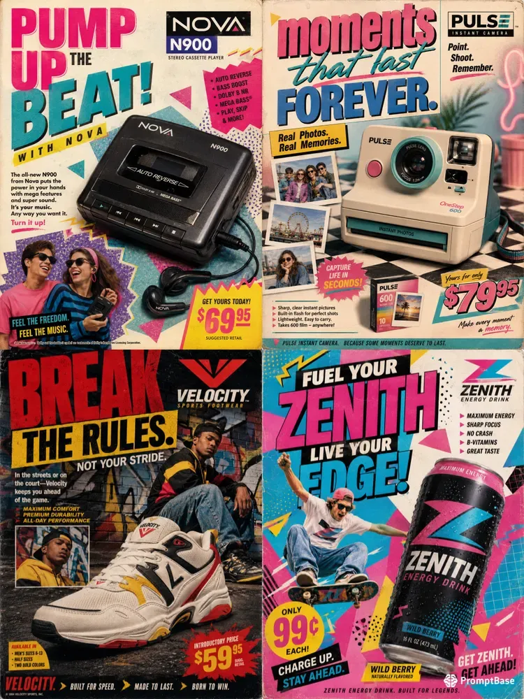 90s Retro Magazine Ad Generator