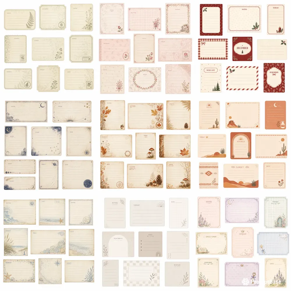 Junk Journal Journaling Card Sheets