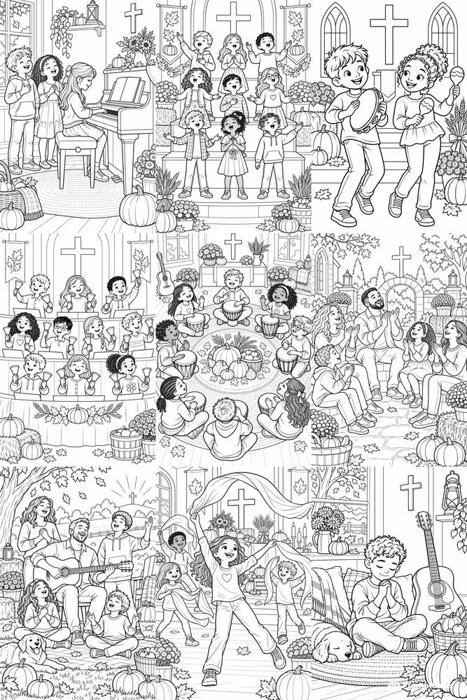 Thanksgiving Worship Colorings