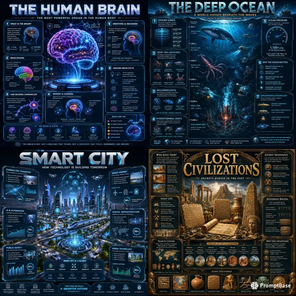 Futuristic Knowledge Infographics