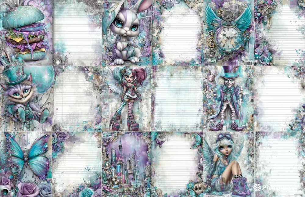 Alice In Cyberpunk World Double Pages