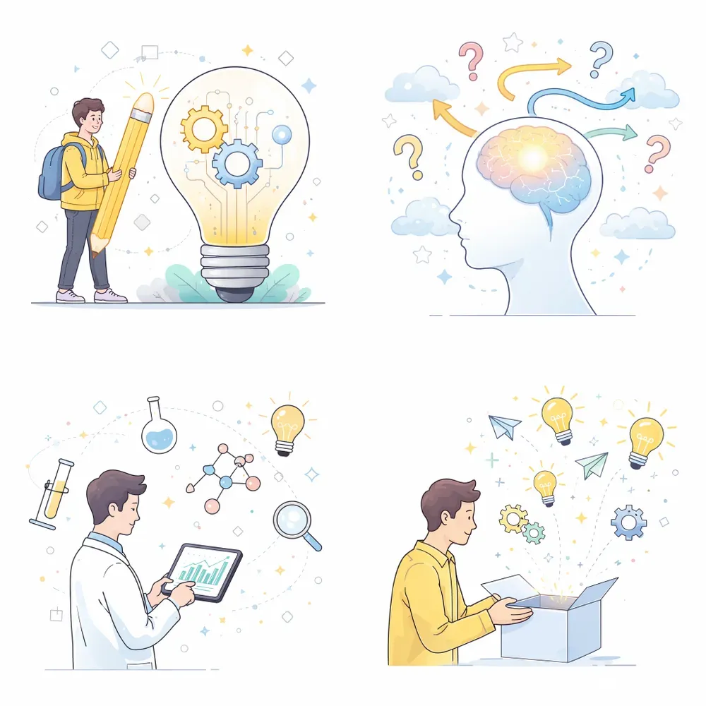 Creative Minimal Idea Vector Style