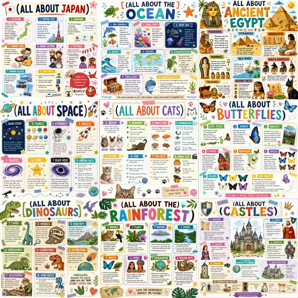 Scrapbook Learning Poster Kits