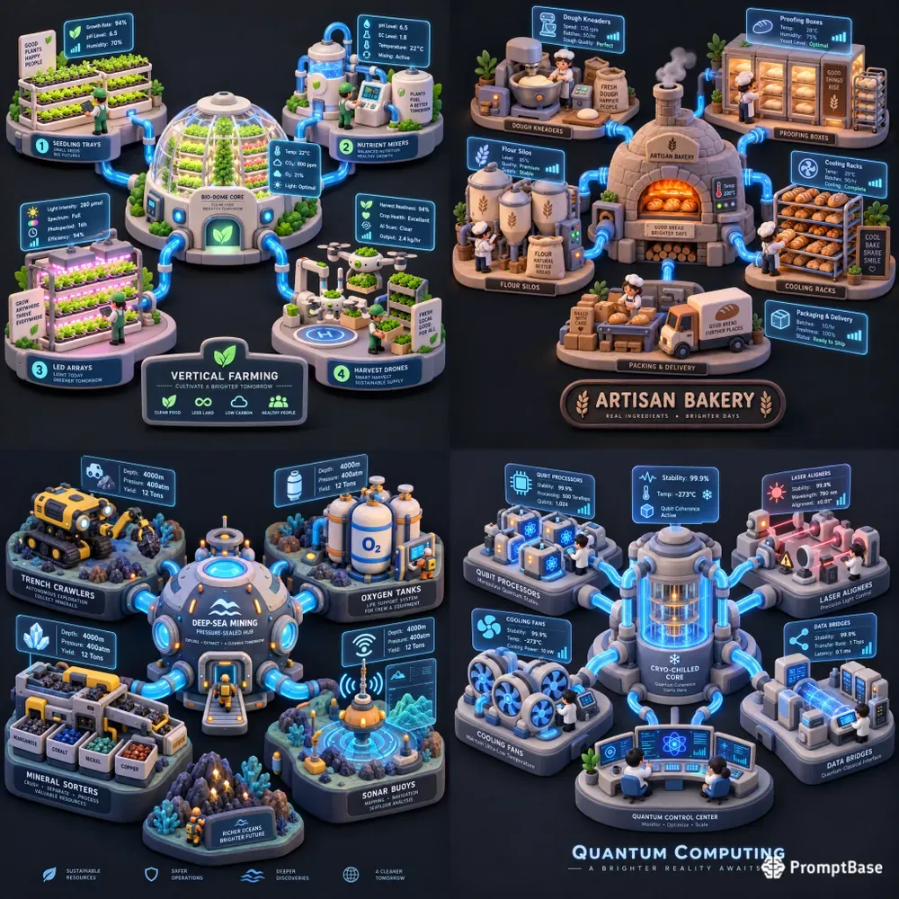 Isometric Modular Infographics