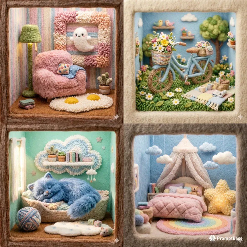 Fluffy 3D Plush Diorama Rooms