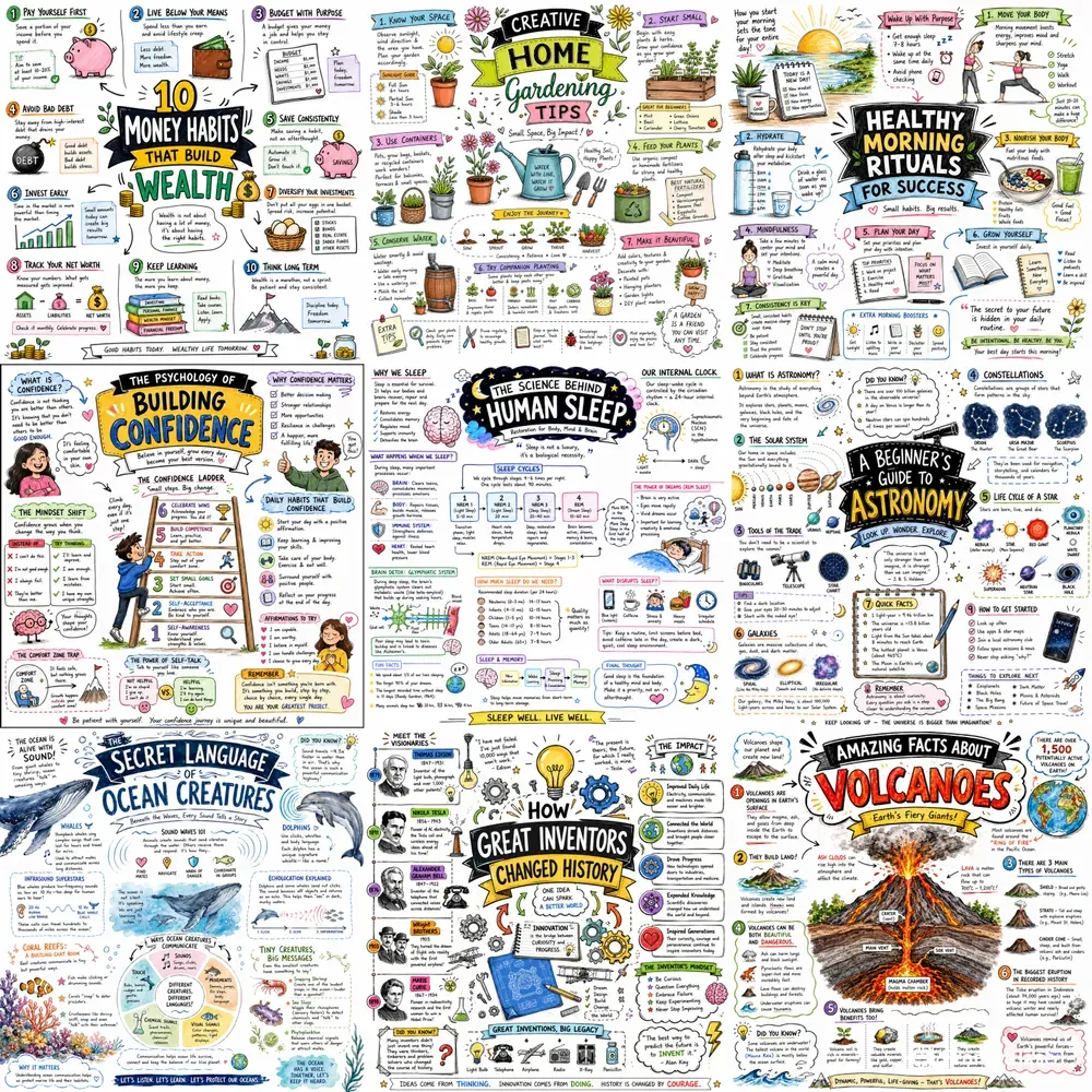 Whimsical Sketchnote Infographics