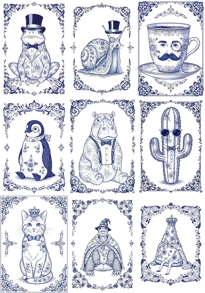 Whimsical Delft Portraits