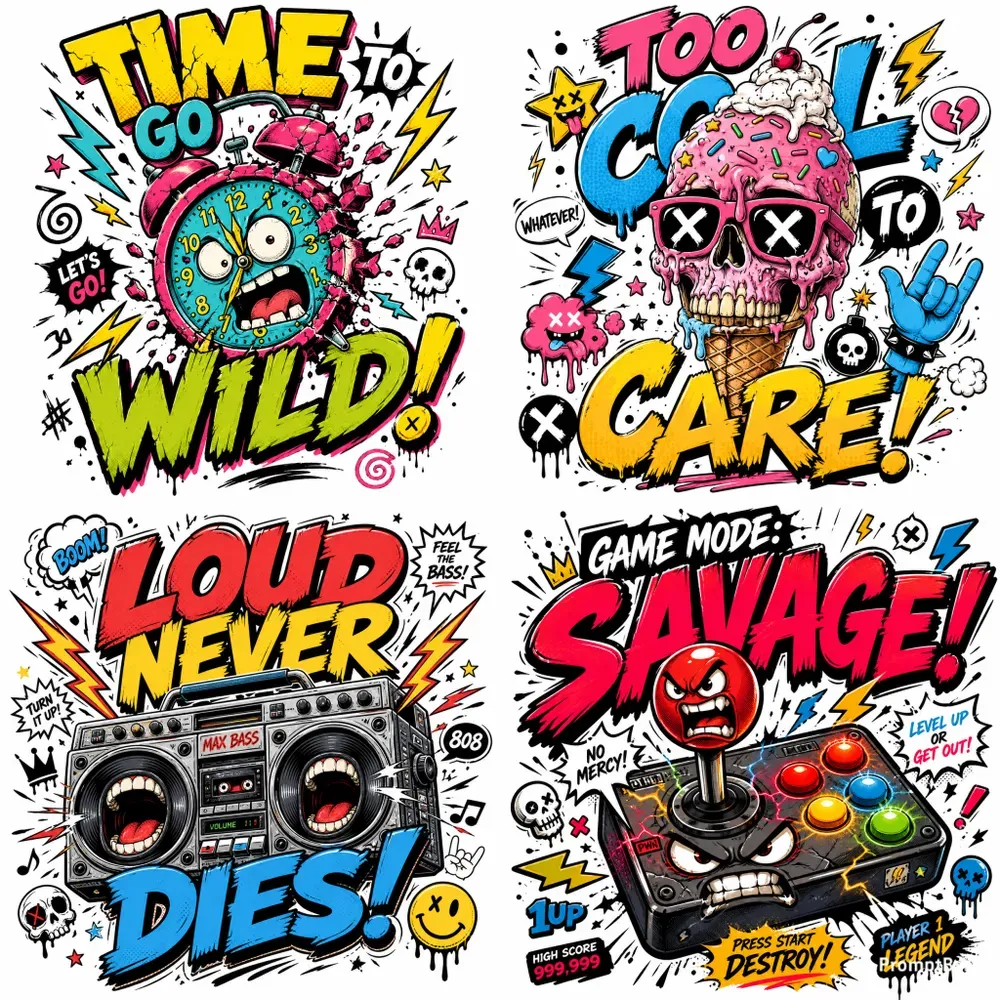 Retro Comic Typography Mascot Generator