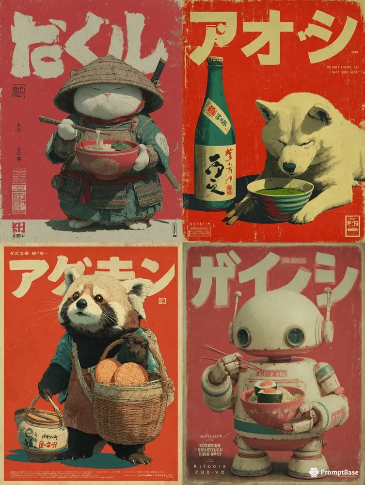 Vintage Japanese Poster Style