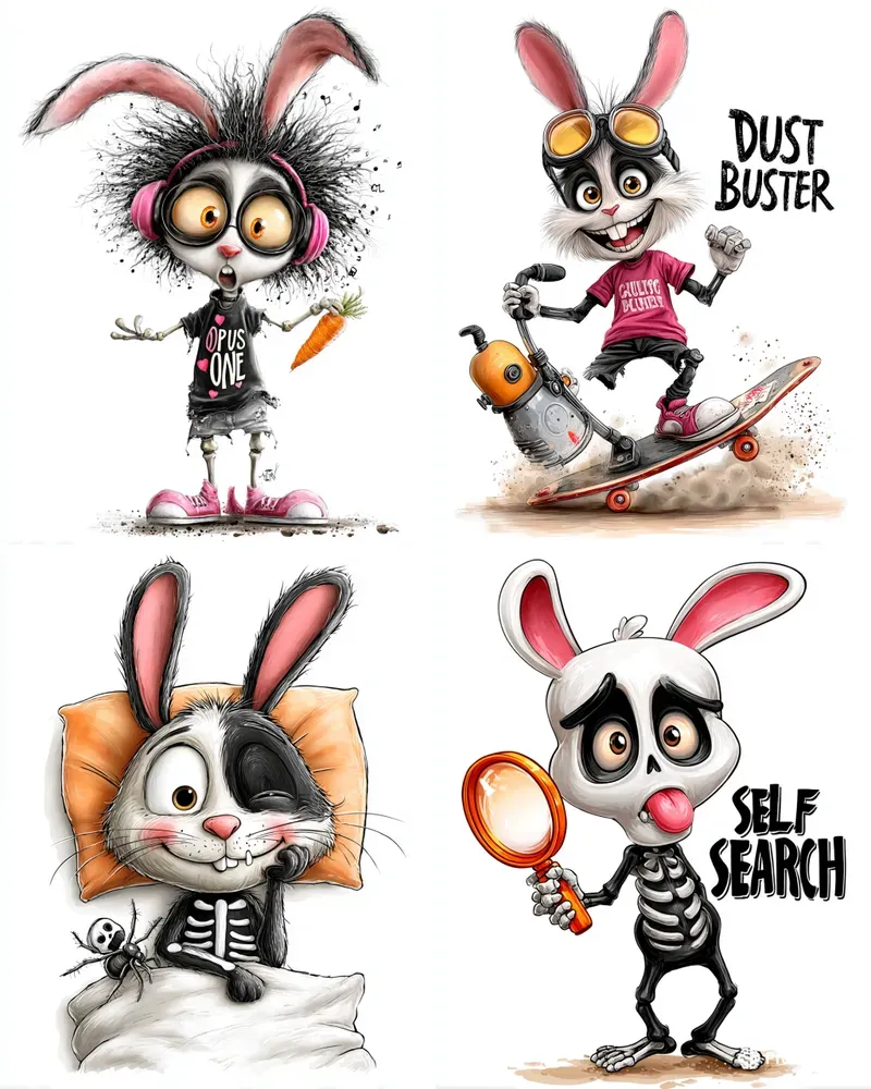 Dark Humor Character Pod Designs