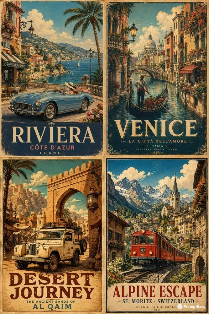 Vintage City Travel Posters