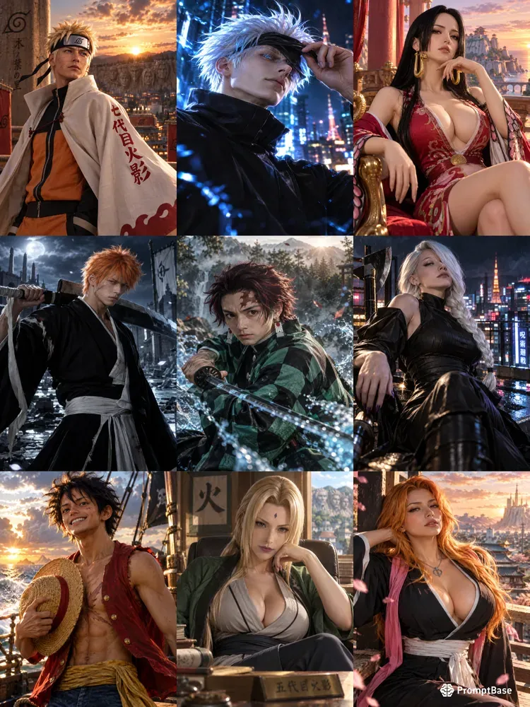 Cinematic Ultrarealistic Anime Portraits