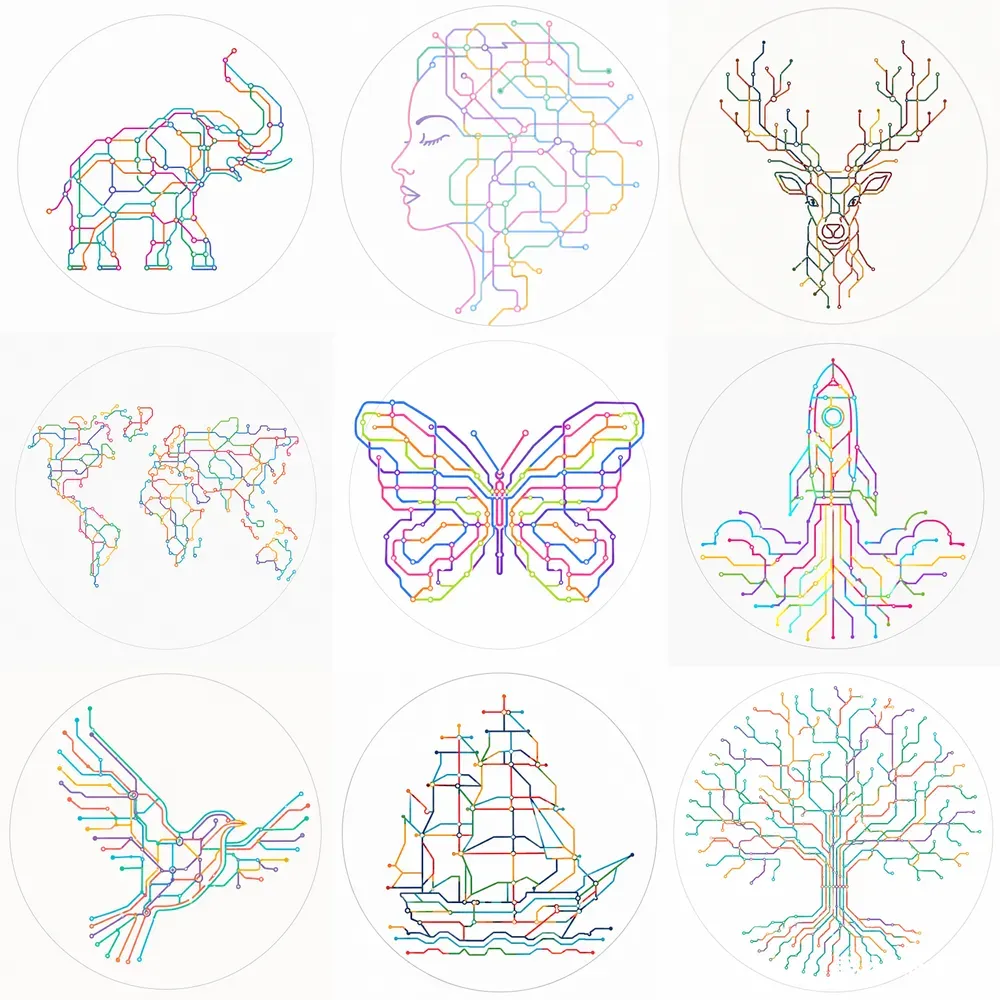 Transit Line Art Generator