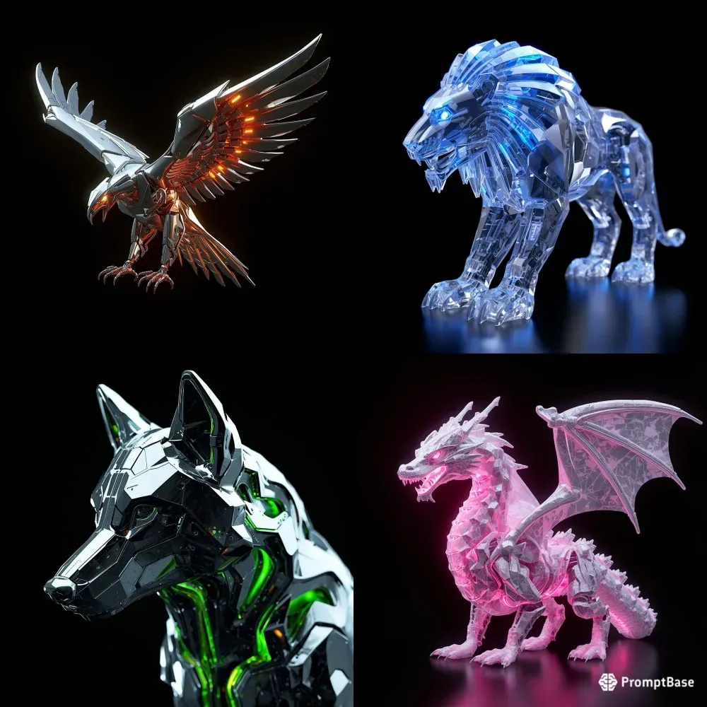 3D Cyber Lowpoly Animals