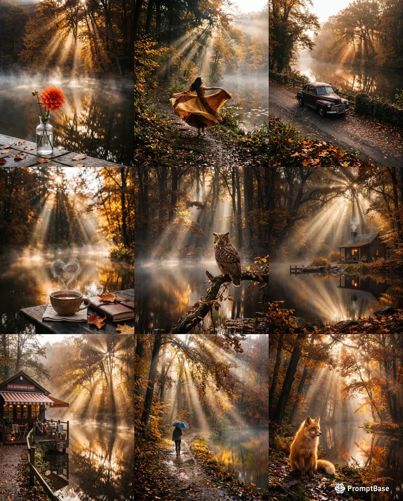 Golden Hour Misty Landscapes