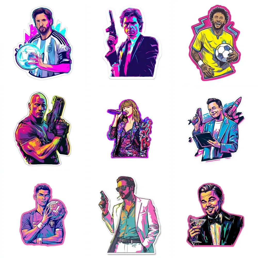 Gta Neon Style Celebrity Stickers