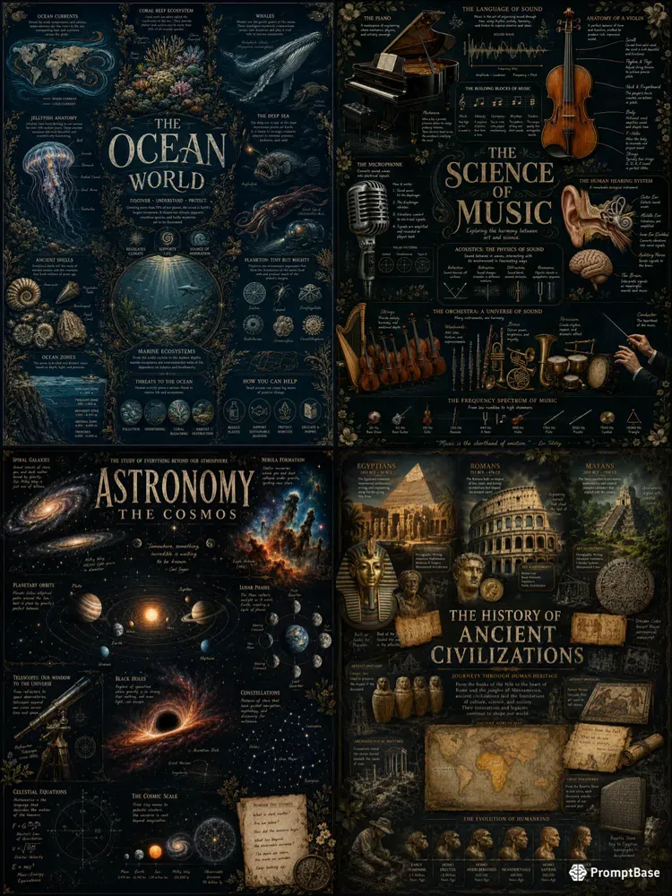 Nature Science Infographic Posters