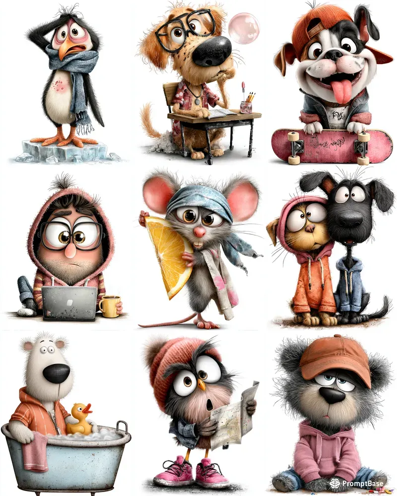 Caricature Character Tshirt Art