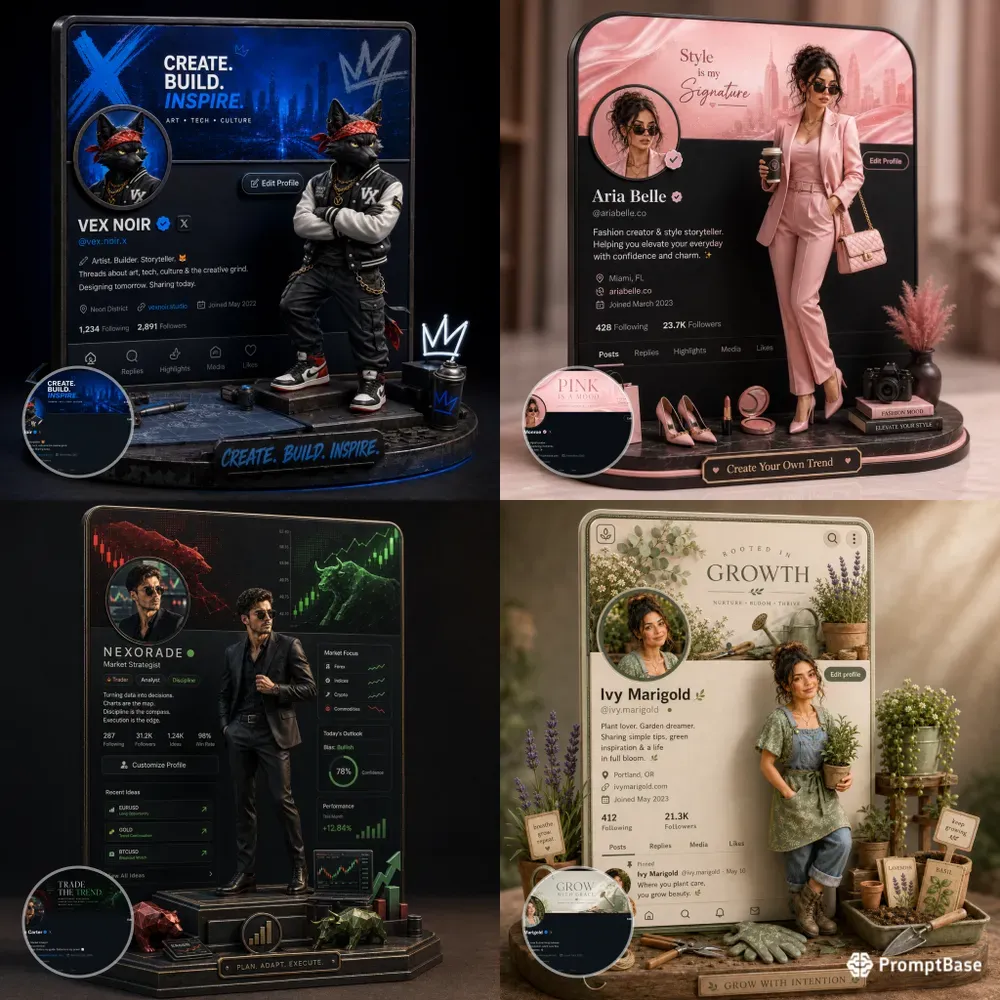 Mini Creator Social Profiles