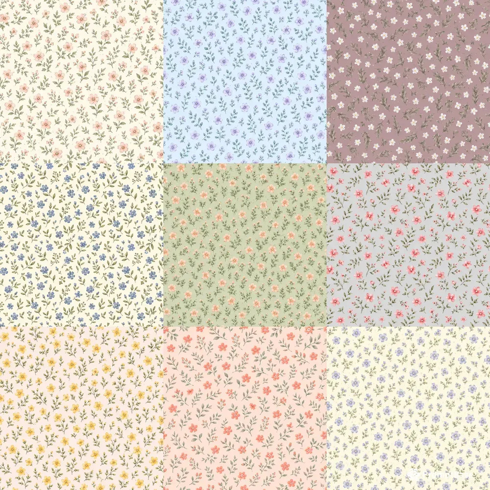Ditsy Floral Seamless Patterns
