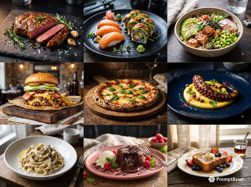 Photorealistic Food Menu Studios