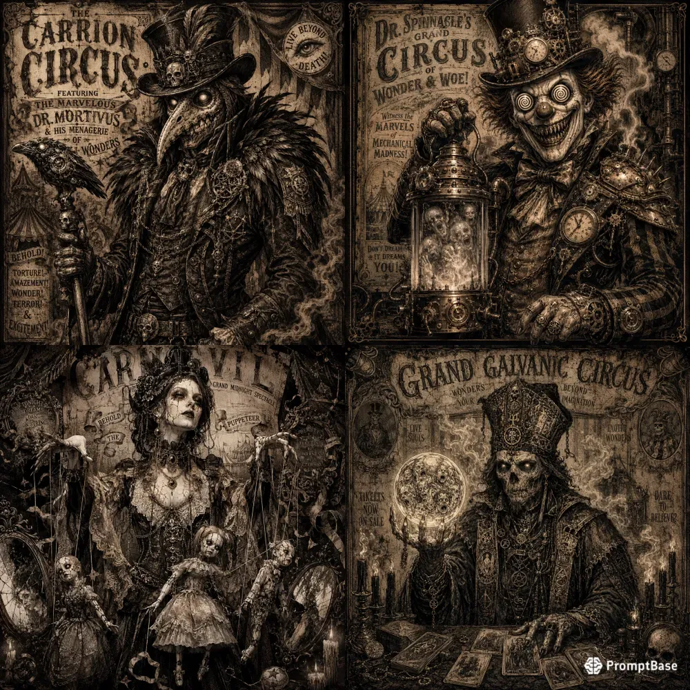 Victorian Nightmare Carnival Characters
