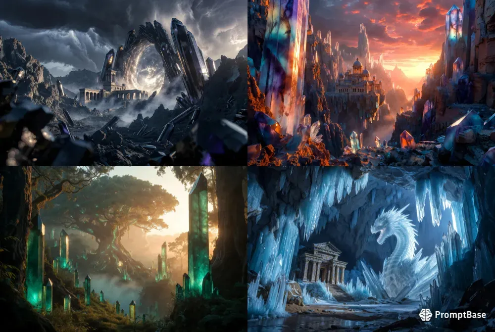 Ultrarealistic Crystal Fantasy Concepts