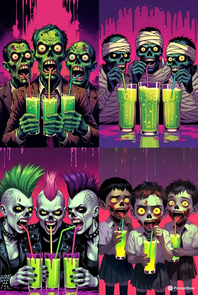 Neon Zombie Juice Parties