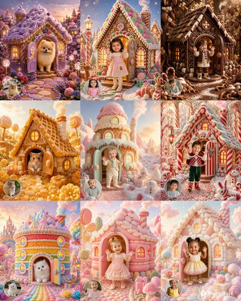 Candy House Kids Pet Portrait Storybooks