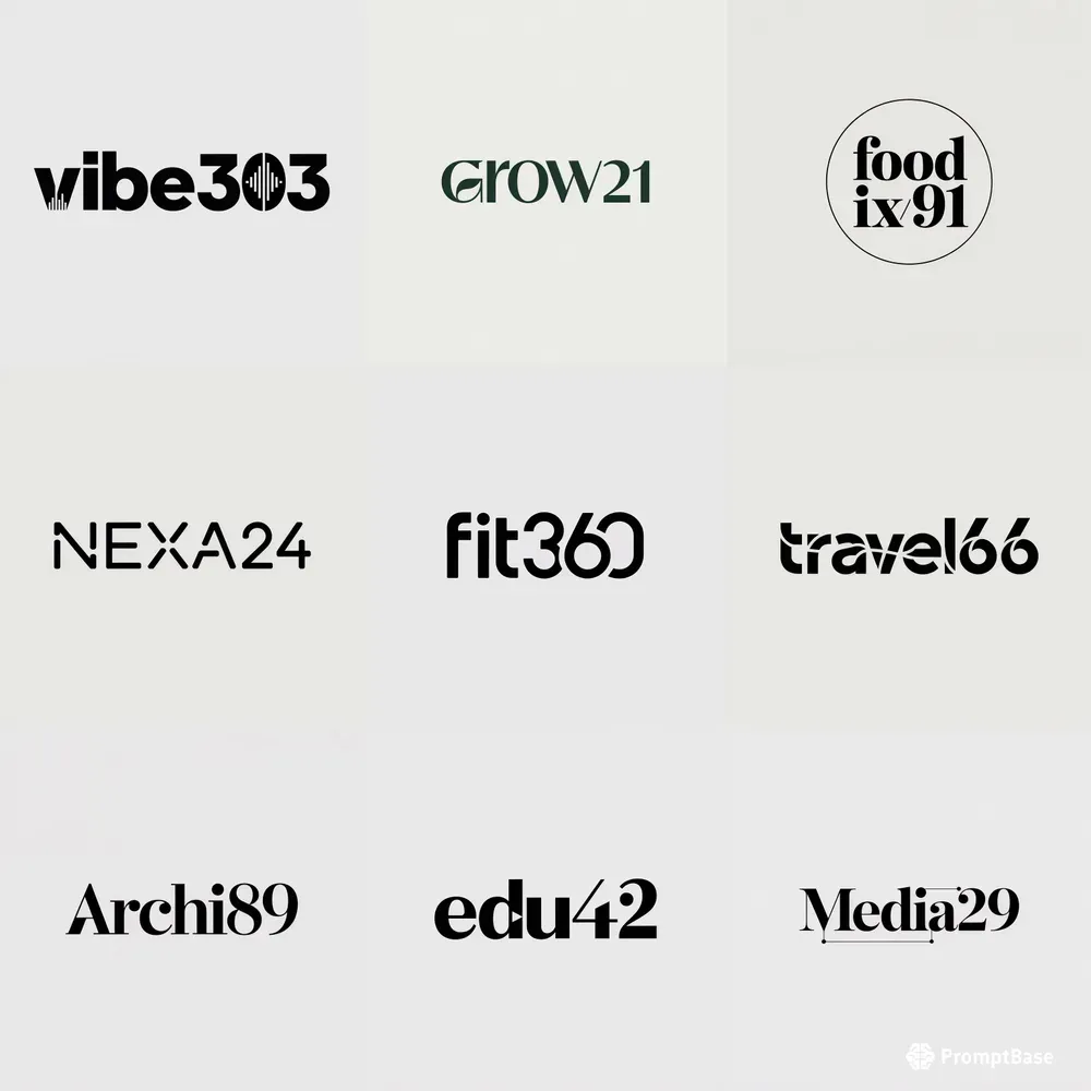 Elite Minimal Alphanumeric Logos