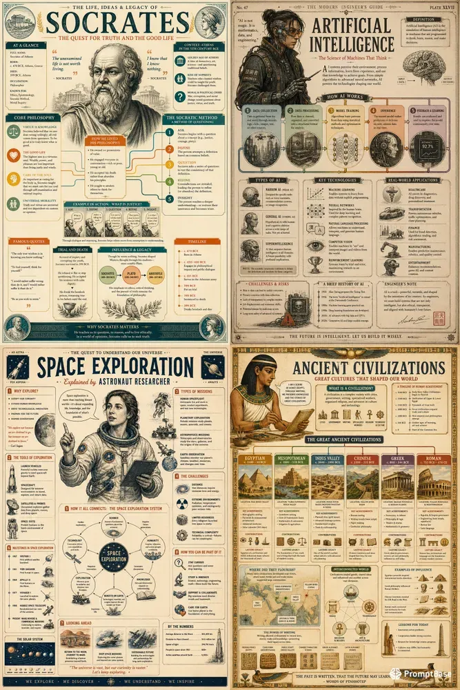 Vintage Thinking Infographics