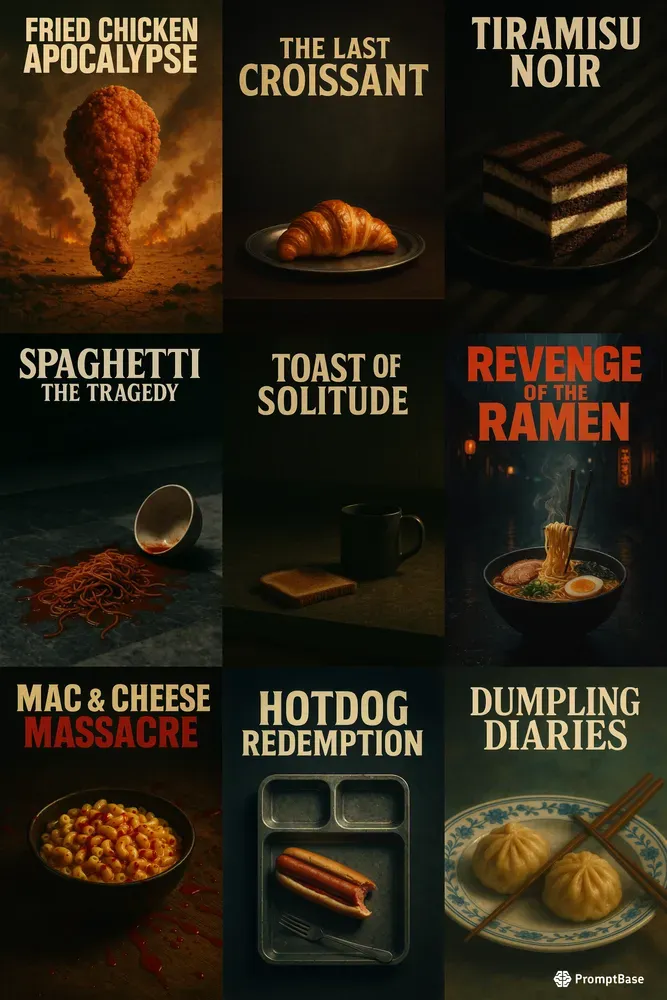 Cinematic Food Movie Posters