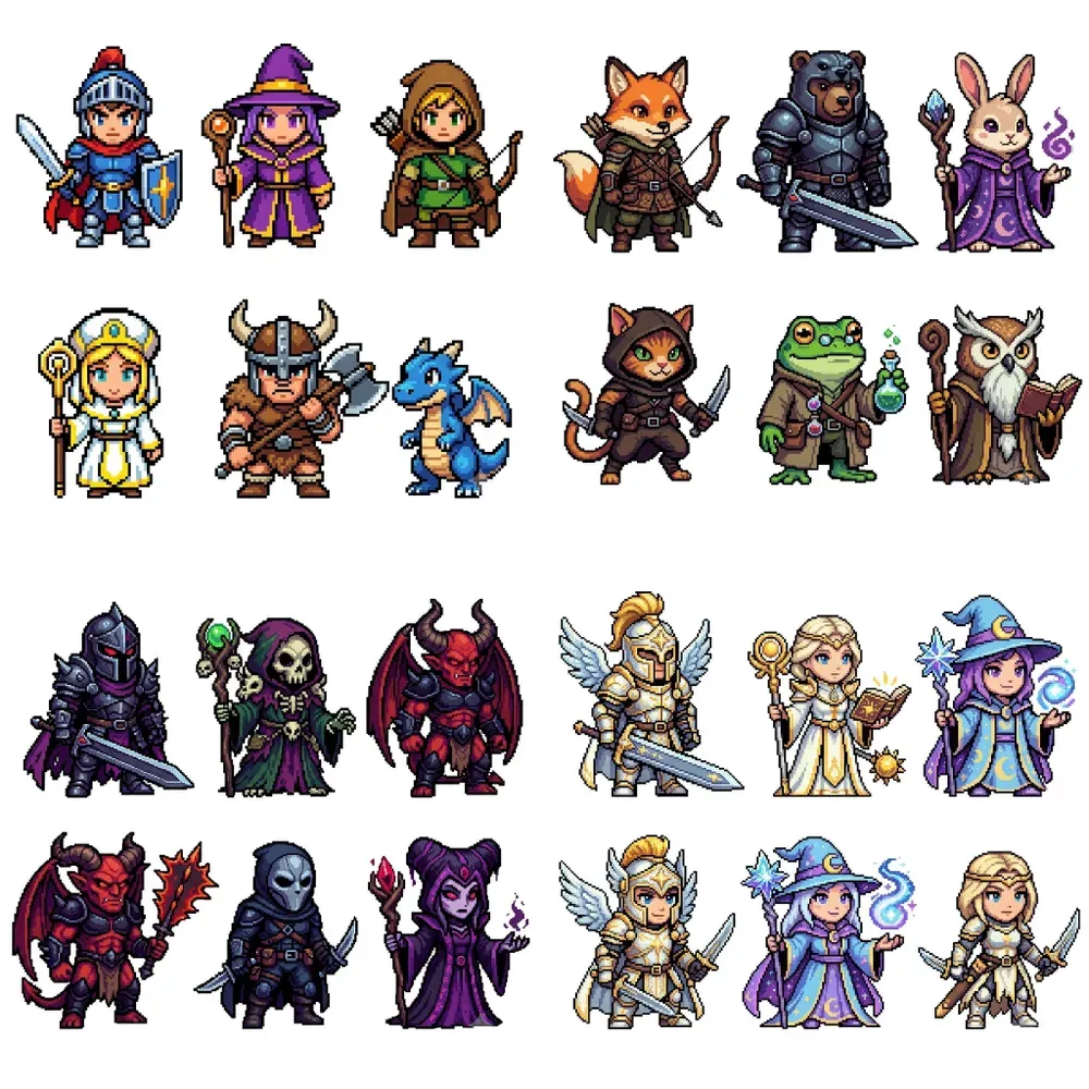 16bit RPG Character Sprite Set Studios