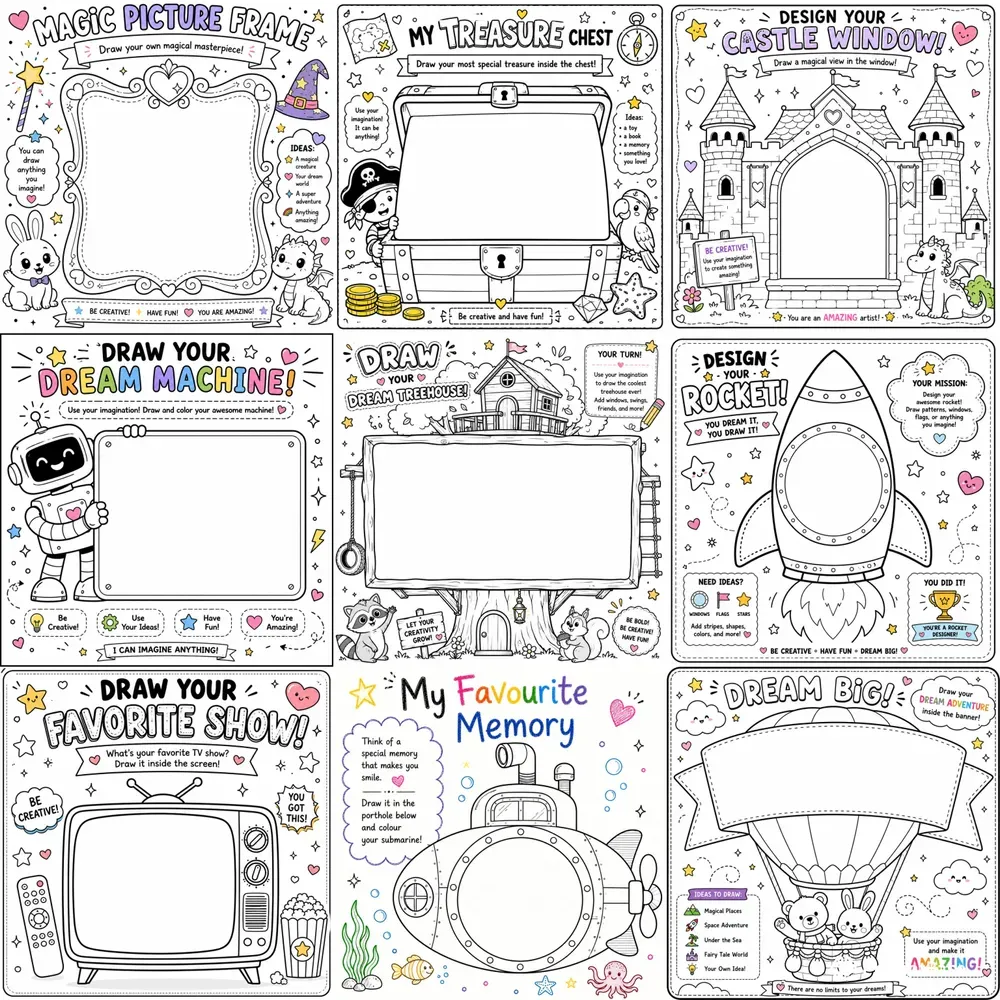 Kids Activity Coloring Pages