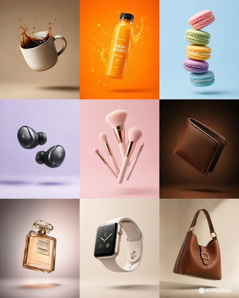 Floating Product Studio Shots