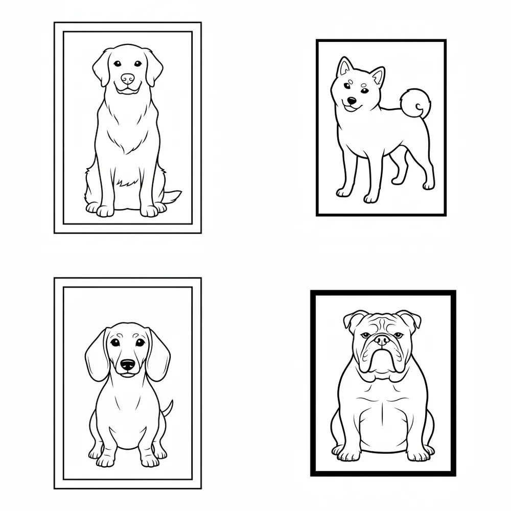 Bold Dog Vector Coloring Page Authorities