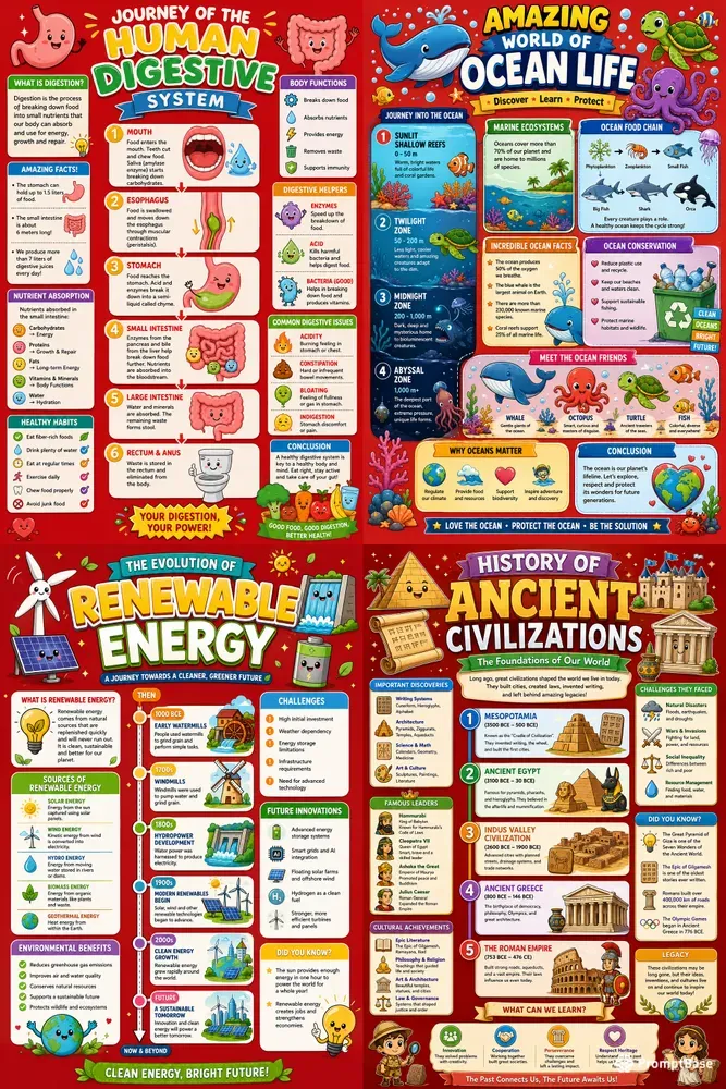 Kids Learning Infographic Packs