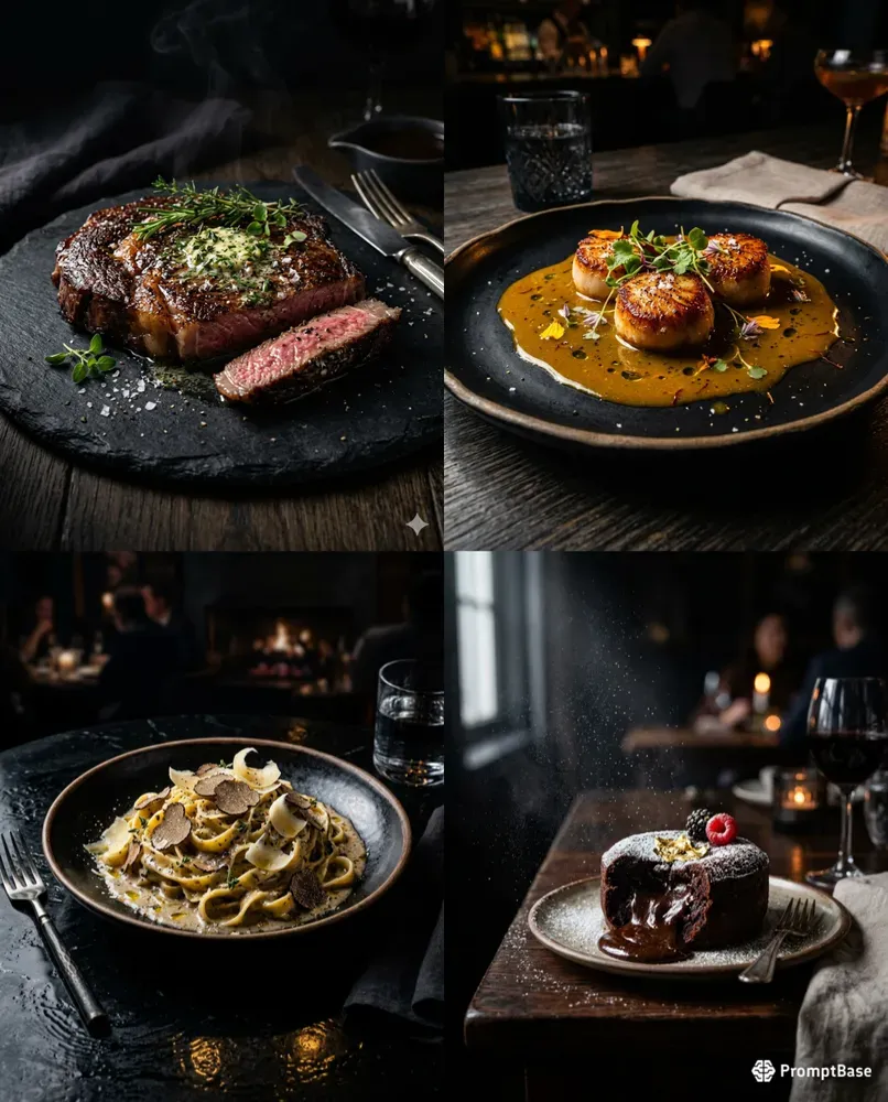 Midnight Gastronomy Highend Noir Food