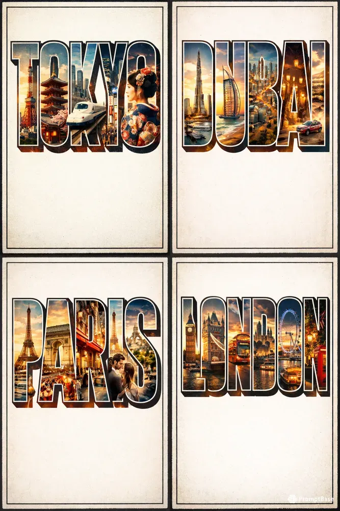 Travel Postcard Typography