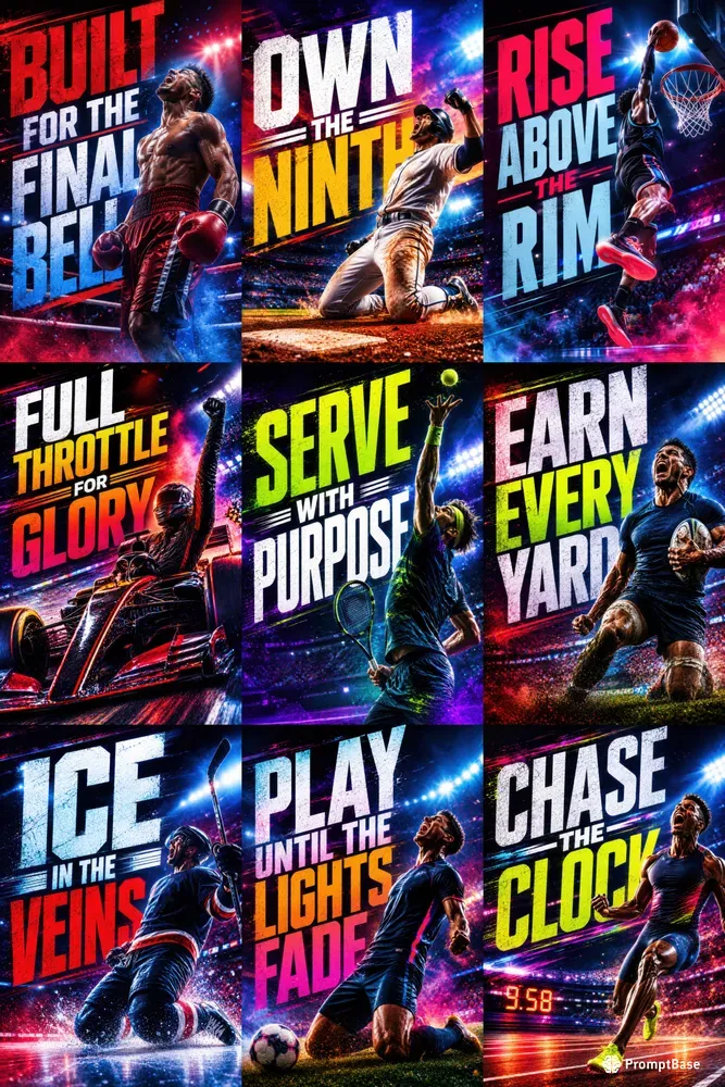 Contemporary Sports Action Posters