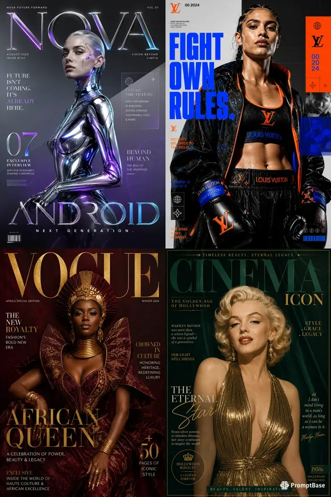 Typographic Fashion Editorial Posters