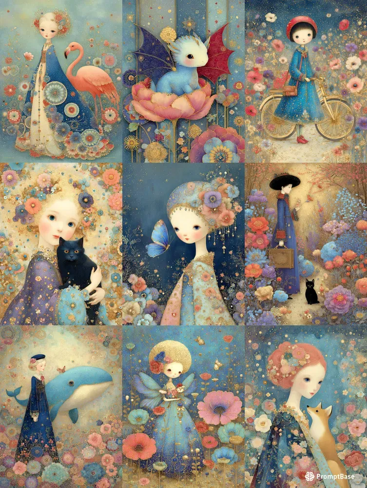 Fantasy Vibrant Storybook Ephemera Pages