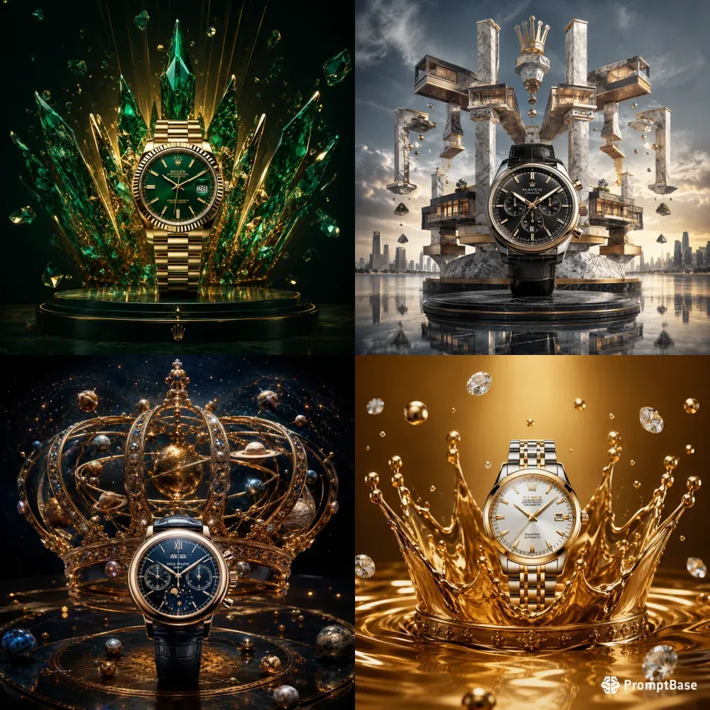 Luxury Crown Watch Prestige Poster Art