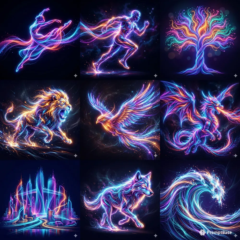 Brilliant Living Light Energy Forms