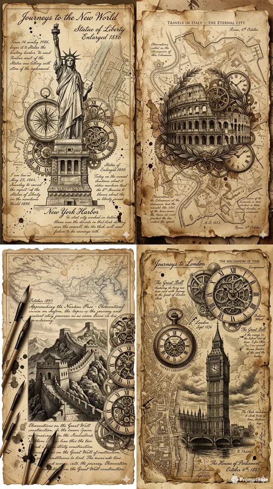 Vintage Exploration Collage Creators