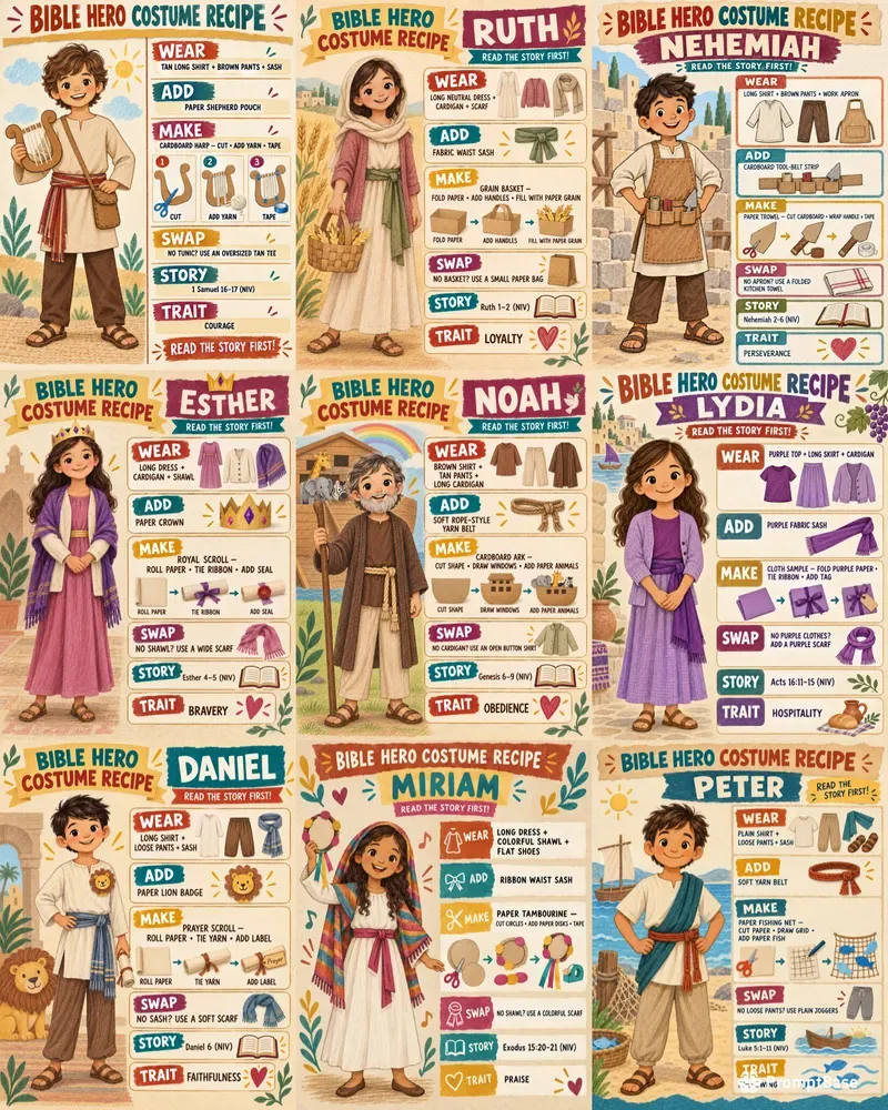 Easy Bible Hero Costume Kits