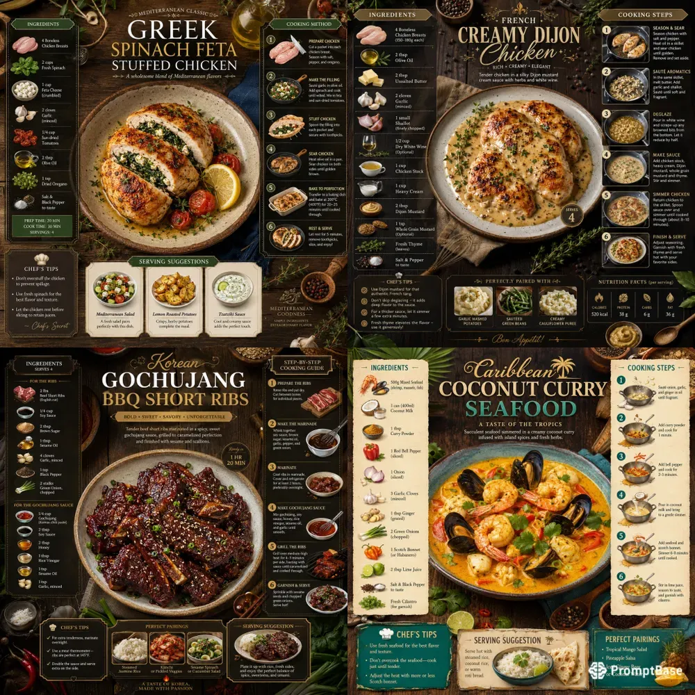 Luxury Recipe Infographics