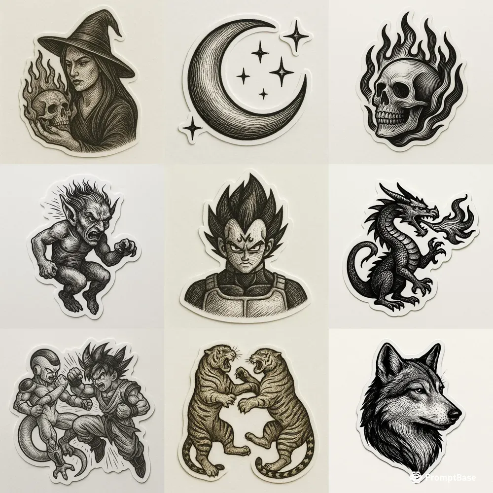 Minimalist Tattoo Stickers