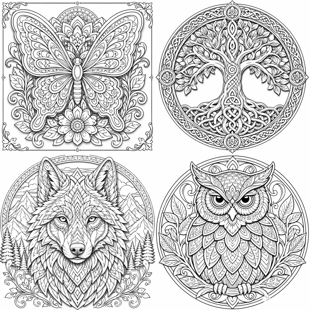 3D Illusion Coloring Books